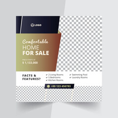 Real Estate House Sale Social Media Post And Web Banner