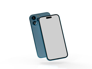 Smartphone frameless blank screen mockup