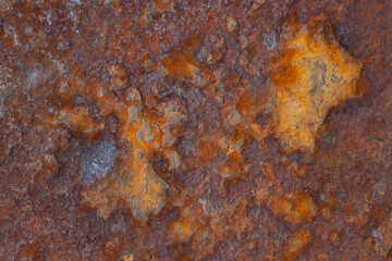 Metallic orange rust texture grunge abstract background