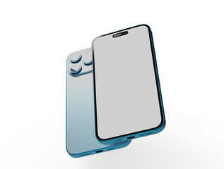 New realistic mobile phone smartphone mockup with blank screen.