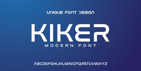Elegant, minimal font. Alphabet letter fonts for tech. Typography modern style font set for logo, Poster, Banner. Vector typeface illustration.