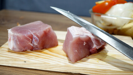 Pig on a cutting board