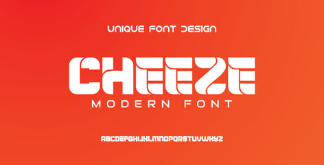 Elegant, minimal font. Alphabet letter fonts for tech. Typography modern style font set for logo, Poster, Banner. Vector typeface illustration.
