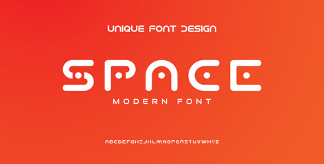Innovative font typeface designed for technology. Typeface urban style fonts for technology, digital, movie, logo design.