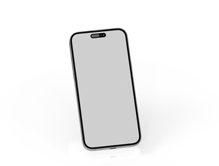 Fototapeta na wymiar New realistic mobile phone smartphone mockup with blank screen.