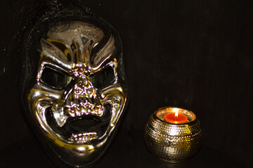 halloween mask & lantern 