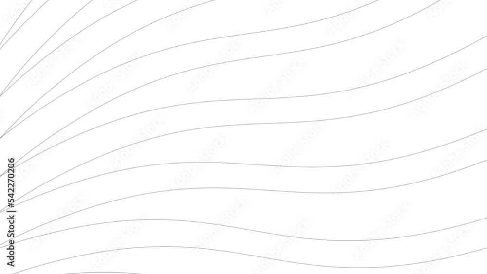 Poster seamless loop thin curved lines isolated on white background.