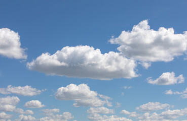 Beautiful clouds in the blue sky.