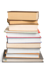 Stack of books isolated on  background.