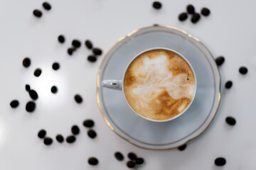 Coffee top view
