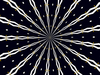 Black white star, rays explosion, pattern, mandala, abstract background