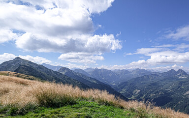 View towards North-West into Salzburg region, as seen from Gasselhohe summit (2001 m), located near...