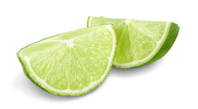 Lime Wedges - Isolated Image