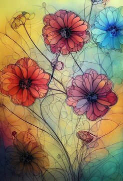background Abstract flowers © Cary Peterson