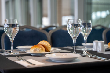 Bread on the Table in a Luxury Restaurant