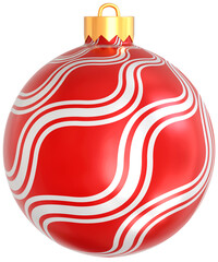 Transparent red and white ornament Christmas ball 