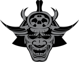 Illustration of the samurai helmet