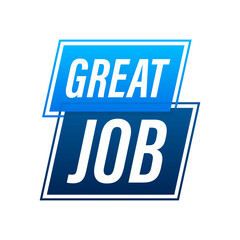 Great job icon, emblem, label. Vector illustration.
