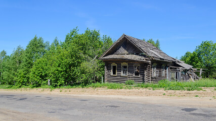 Fototapeta na wymiar Houses of an abandoned village