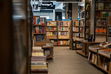 Aisles and Bookcases in the Bookstore