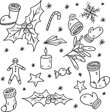Vecteurs motif f&ecirc;te de N&ouml;el
