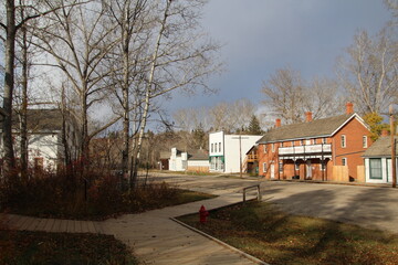 houses in the village, Fort Edmonton Park, Edmonton, Alberta