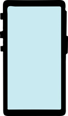 phone simple clip art vector illustration