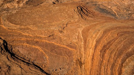 Drone view of the dry landscape of Arizona