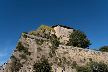 view of the castle of the town of capodimonte