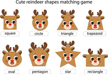 Cute reindeer shapes  game