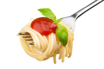 Spaghetti tomato sauce and parsley