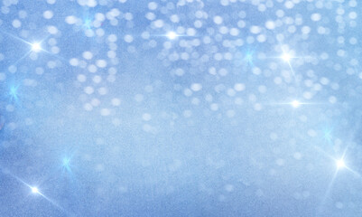 Defocus light blue Background. Abstract white Bokeh .