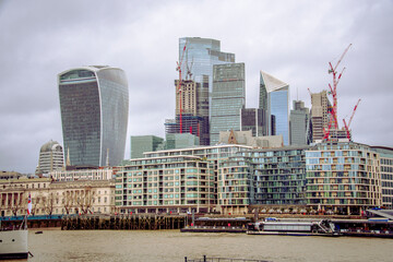 city skyline from the thames