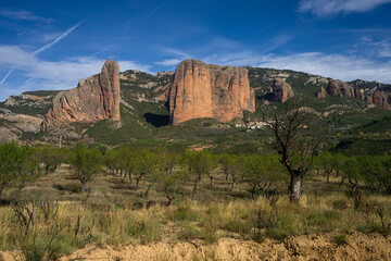 Mountains landscape, Mallos de Riglos, Aragon, Spain