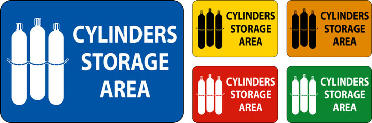 Cylinder Storage Sign Cylinder Storage Area