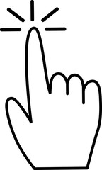 png clicking finger icon isolated.