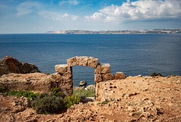 door to the sea. Ghar Tuta, Mellieha, Malta
