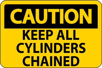 Caution Sign Keep All Cylinders Chained