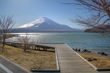  Beautiful lake surrounding Mount Fuji.