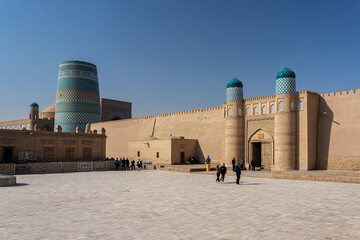 Panoramic view of Khiva landscape, Uzbekistan