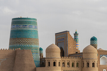 Panoramic view of Khiva landscape, Uzbekistan