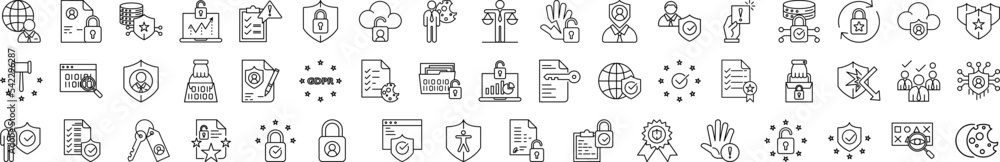 Poster general data project icon collections vector design