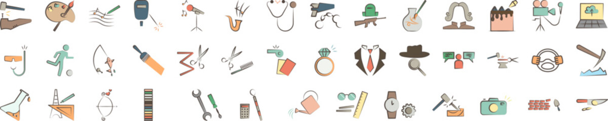 Career icon collections vector design