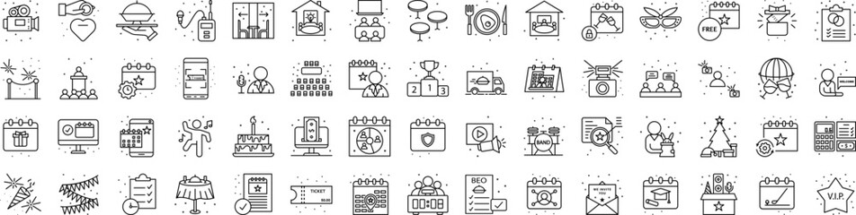 Event management icon collections vector design