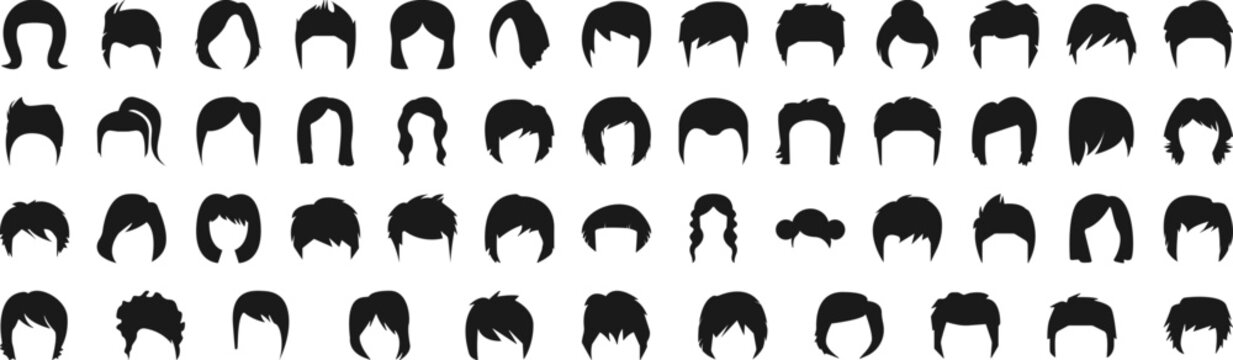 Haircut icon collections vector design