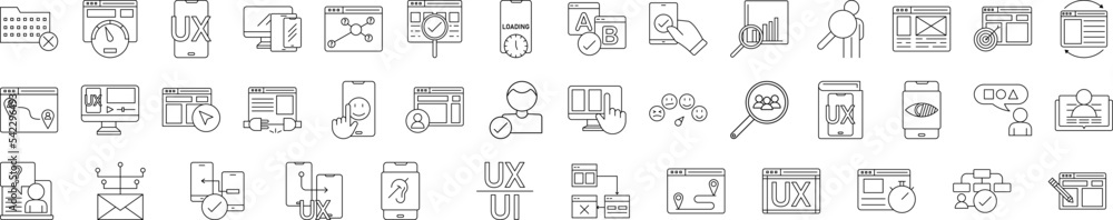 Poster user experience icon collections vector design