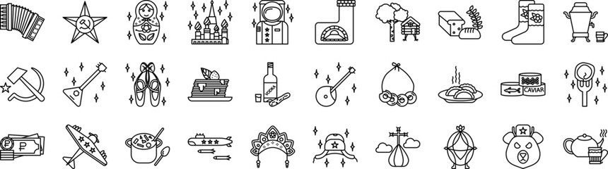 Russia icon collections vector design
