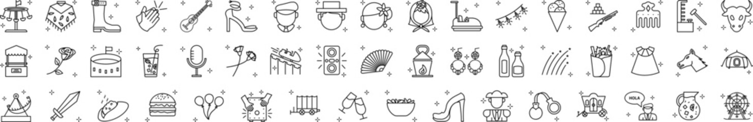 Spanish icon collections vector design