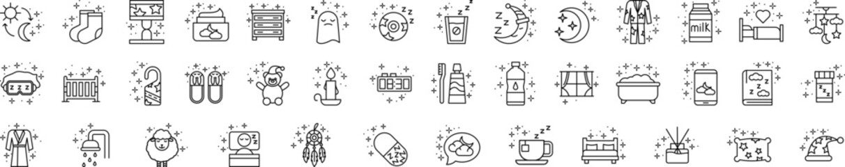 Time to sleep icon collections vector design