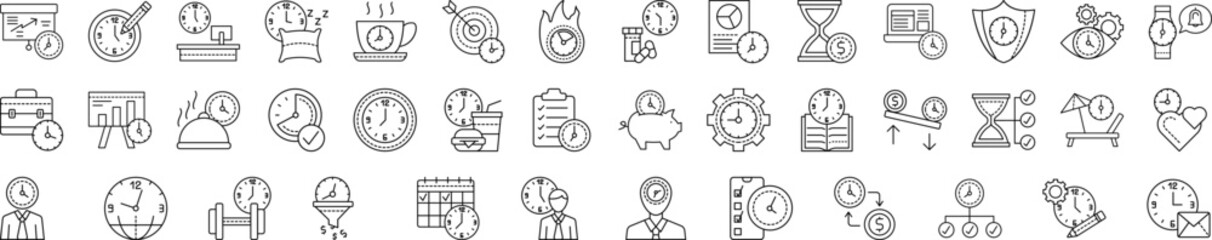 Time management icon collections vector design